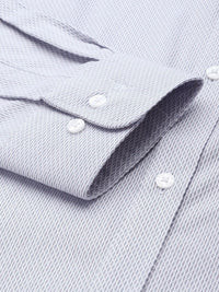Park Avenue Pure Cotton Self Design Slim Fit Textured Formal Shirt