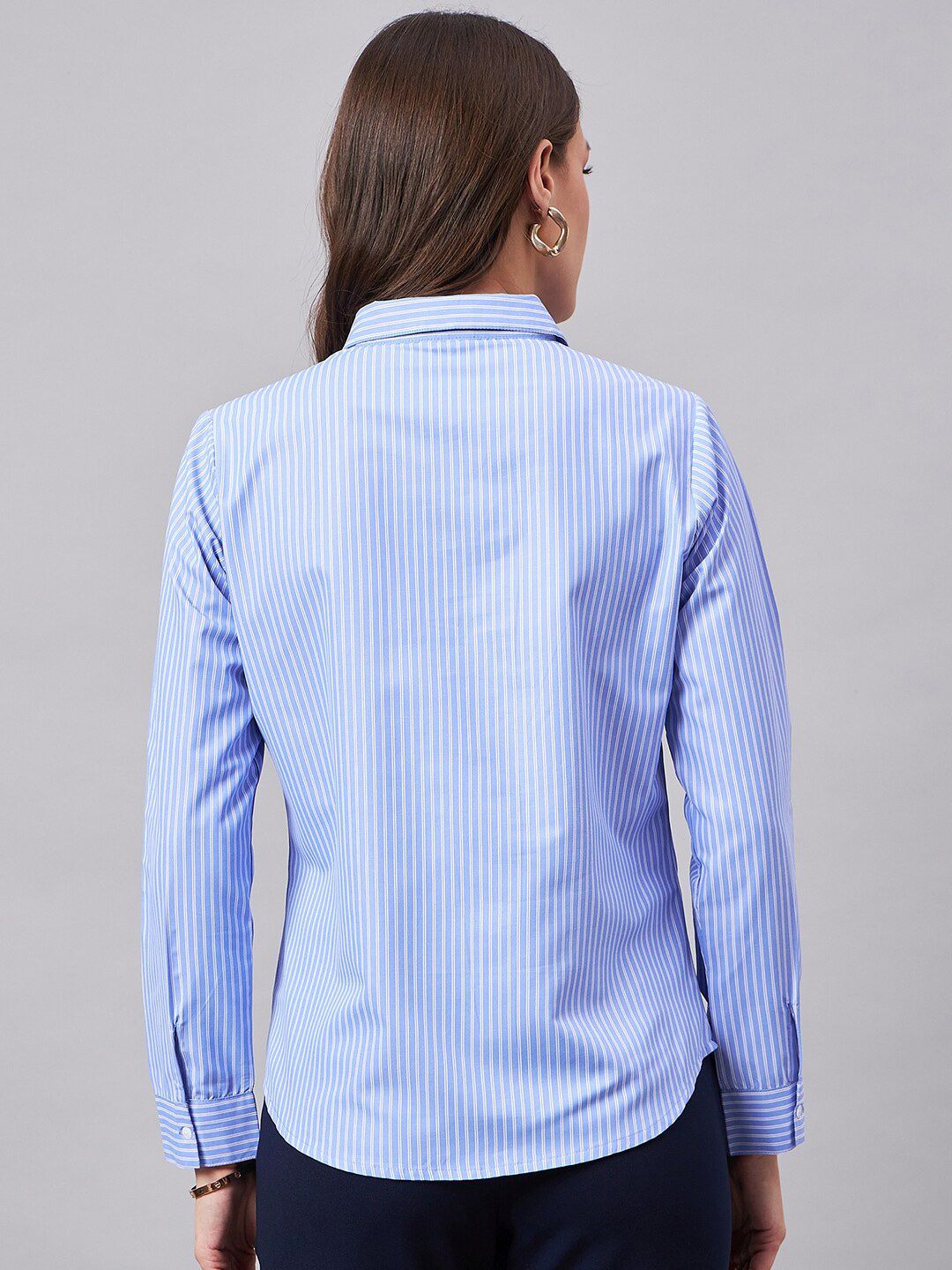 Style Quotient Smart Vertical Stripes Formal Shirt
