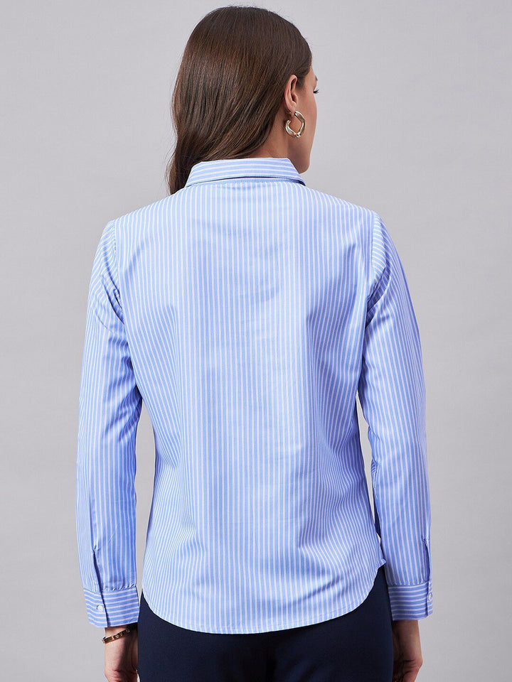 Style Quotient Smart Vertical Stripes Formal Shirt