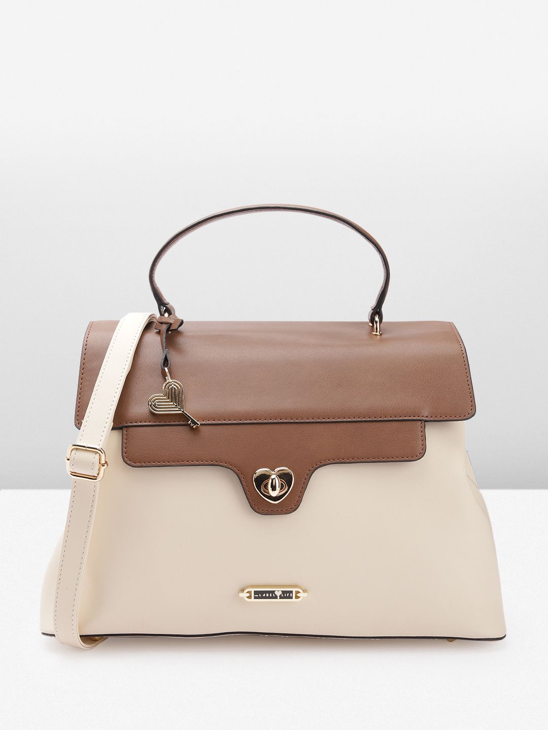 The Label Life Colourblocked Structured Satchel Bag