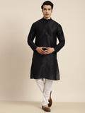 Anug by SOJANYA Men Black Mandarin Collar Kurta