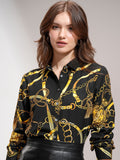ESPYR By Tokyo Talkies Women Printed Satin Holiday Shirt