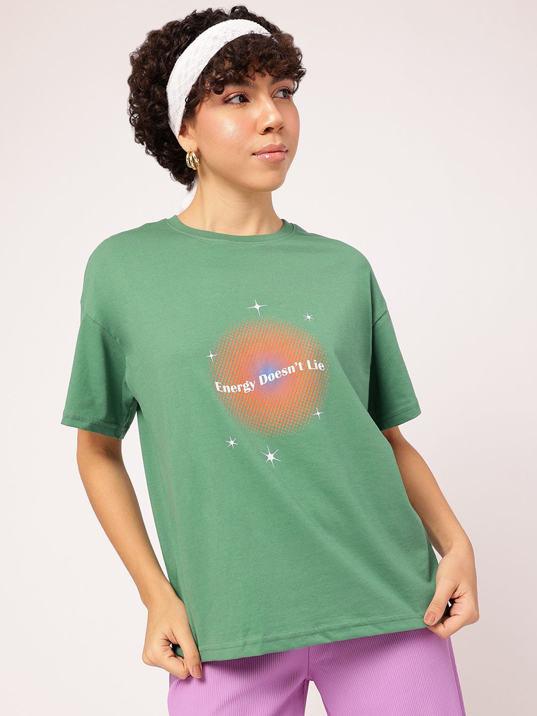 DressBerry Vibe Check Printed T-shirt