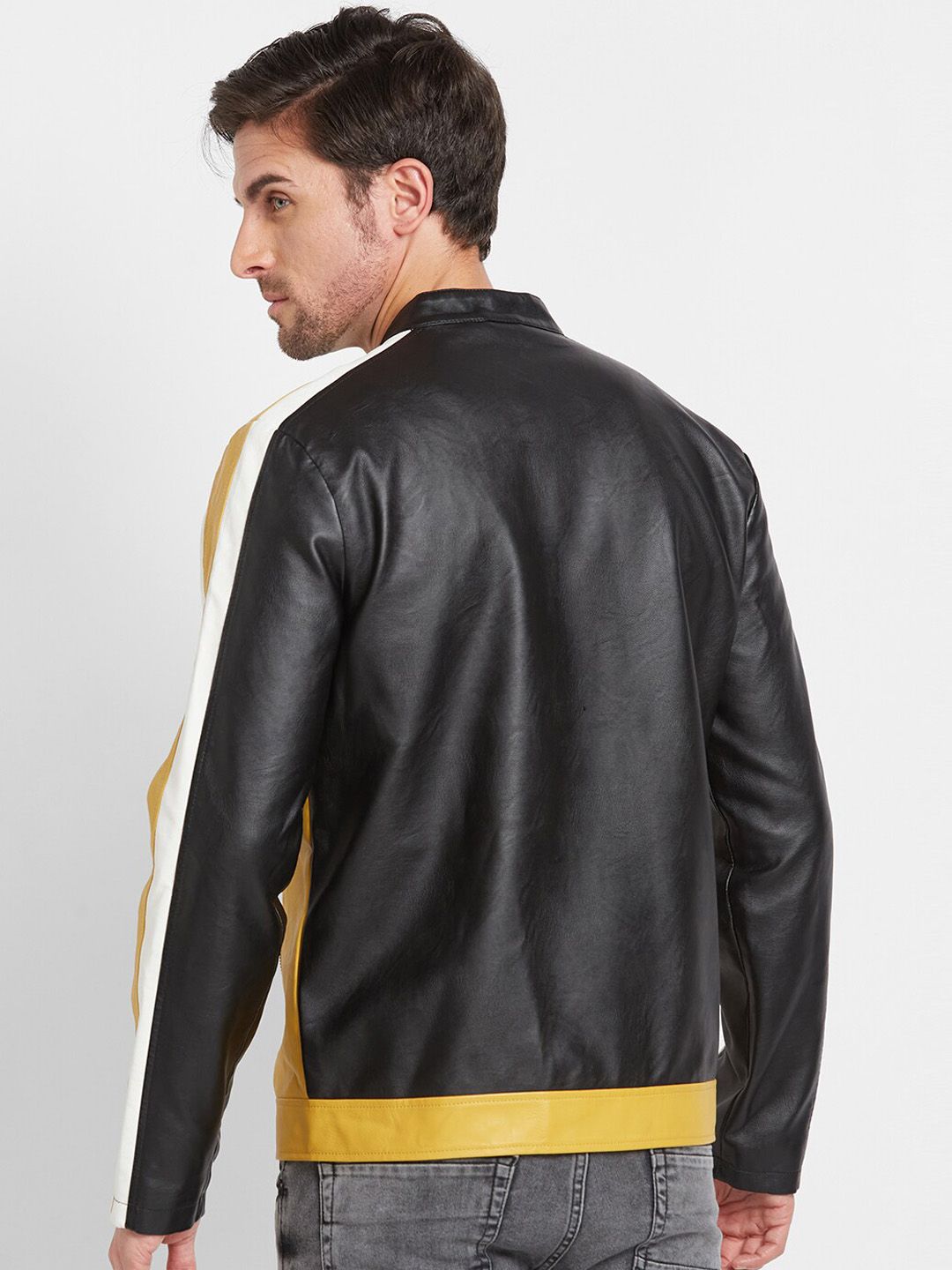 Being Human Colourblocked Mandarin Collar Sporty Jacket