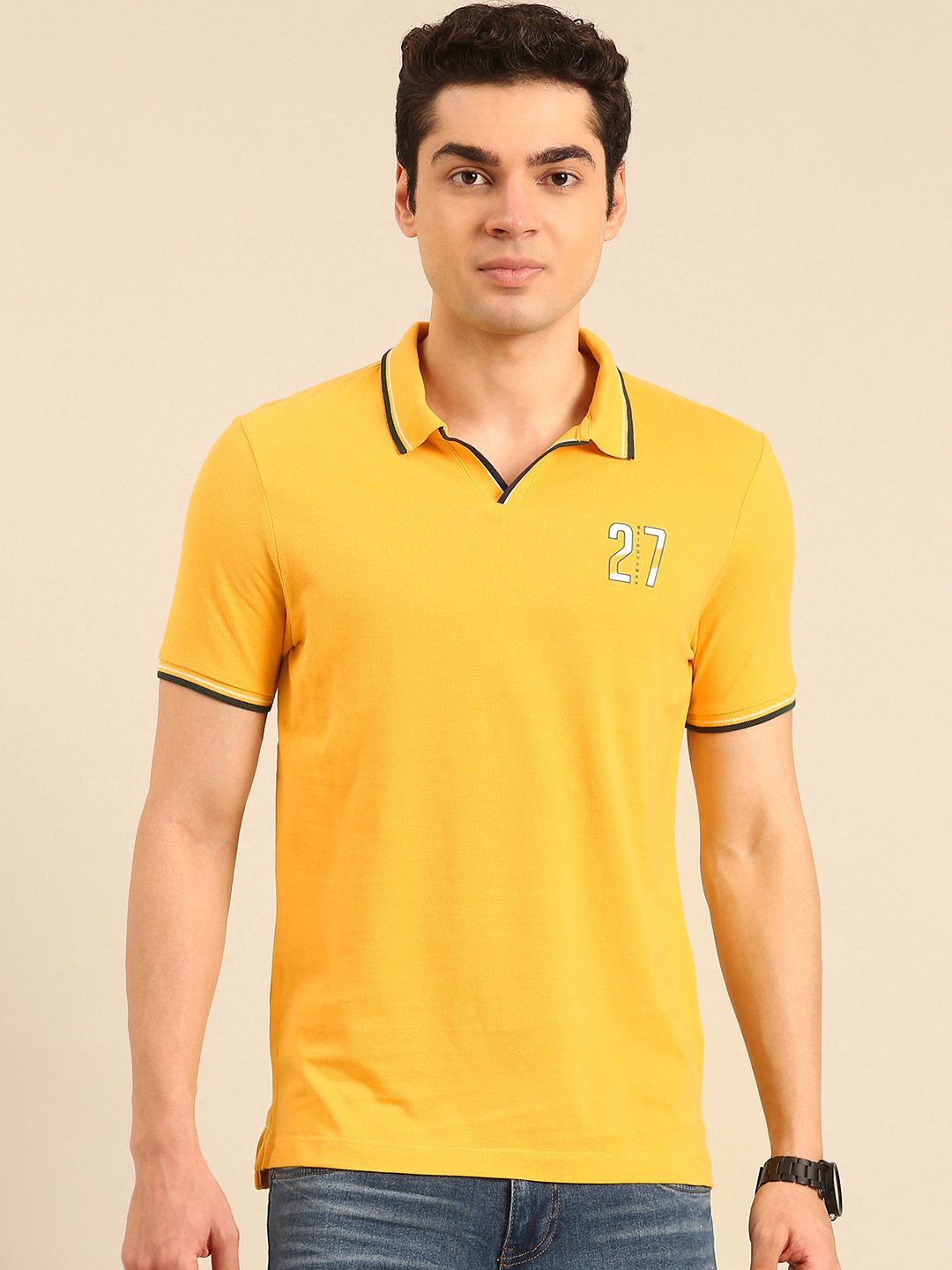 Being Human Polo Collar Pure Cotton T-shirt