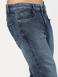 HIGHLANDER Men Blue Tapered Fit Heavy Fade Stretchable Jeans
