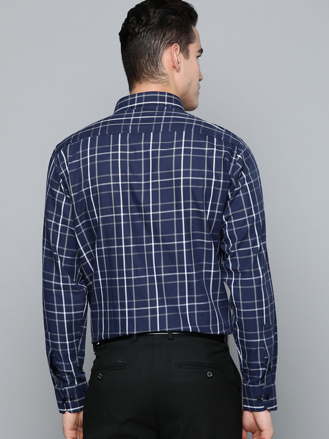 DENNISON Men Smart Tartan Checks Formal Shirt