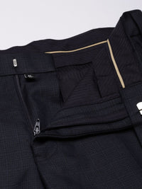 Park Avenue Men Textured Smart Slim Fit Formal Trousers