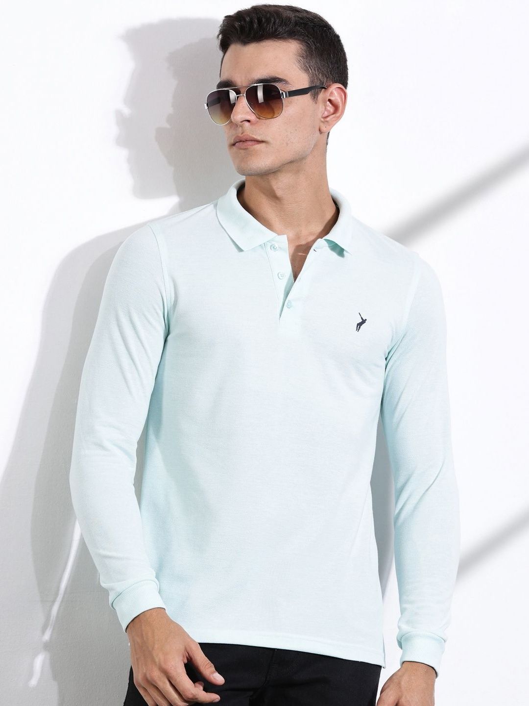 T-shirt kolar pepejal lelaki Thomas Scott Men