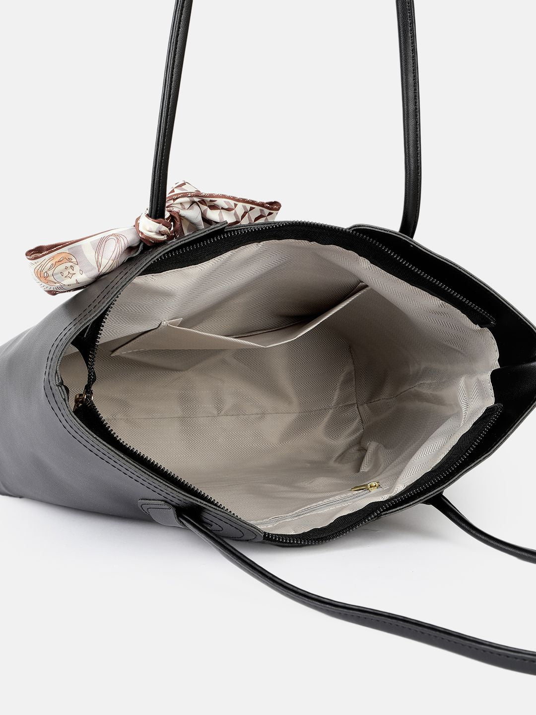 DressBerry Structured Shoulder Bag with Scarf