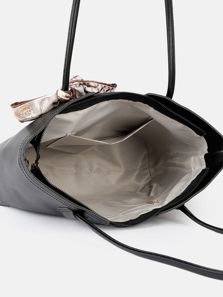 DressBerry Structured Shoulder Bag with Scarf