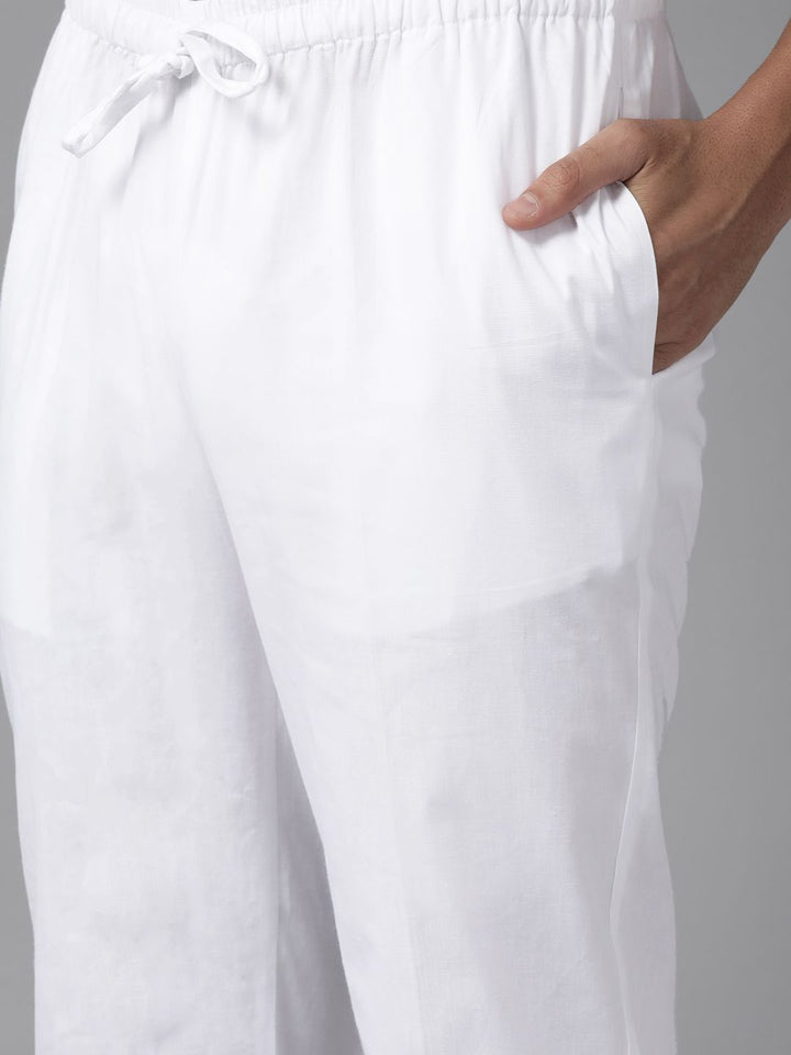 See Designs Men Lime Green & White Pure Cotton Printed Kurta with Pyjamas