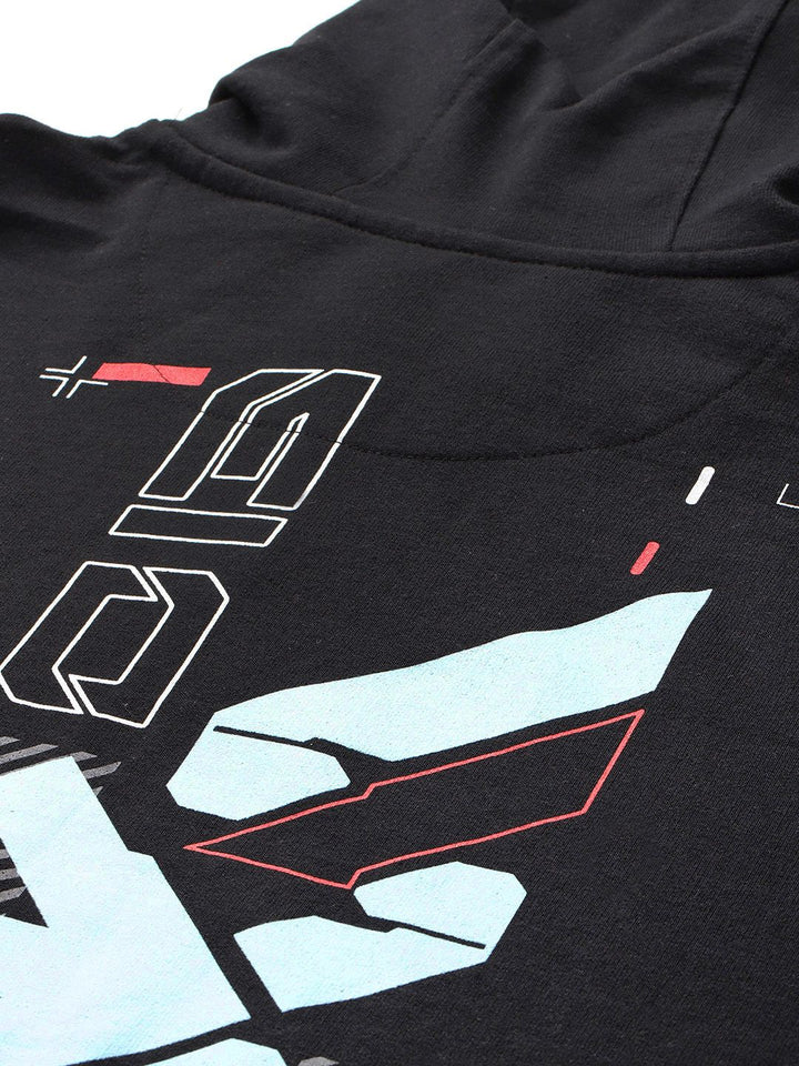 HRX by Hrithik Roshan Back Print Hooded Sweatshirt