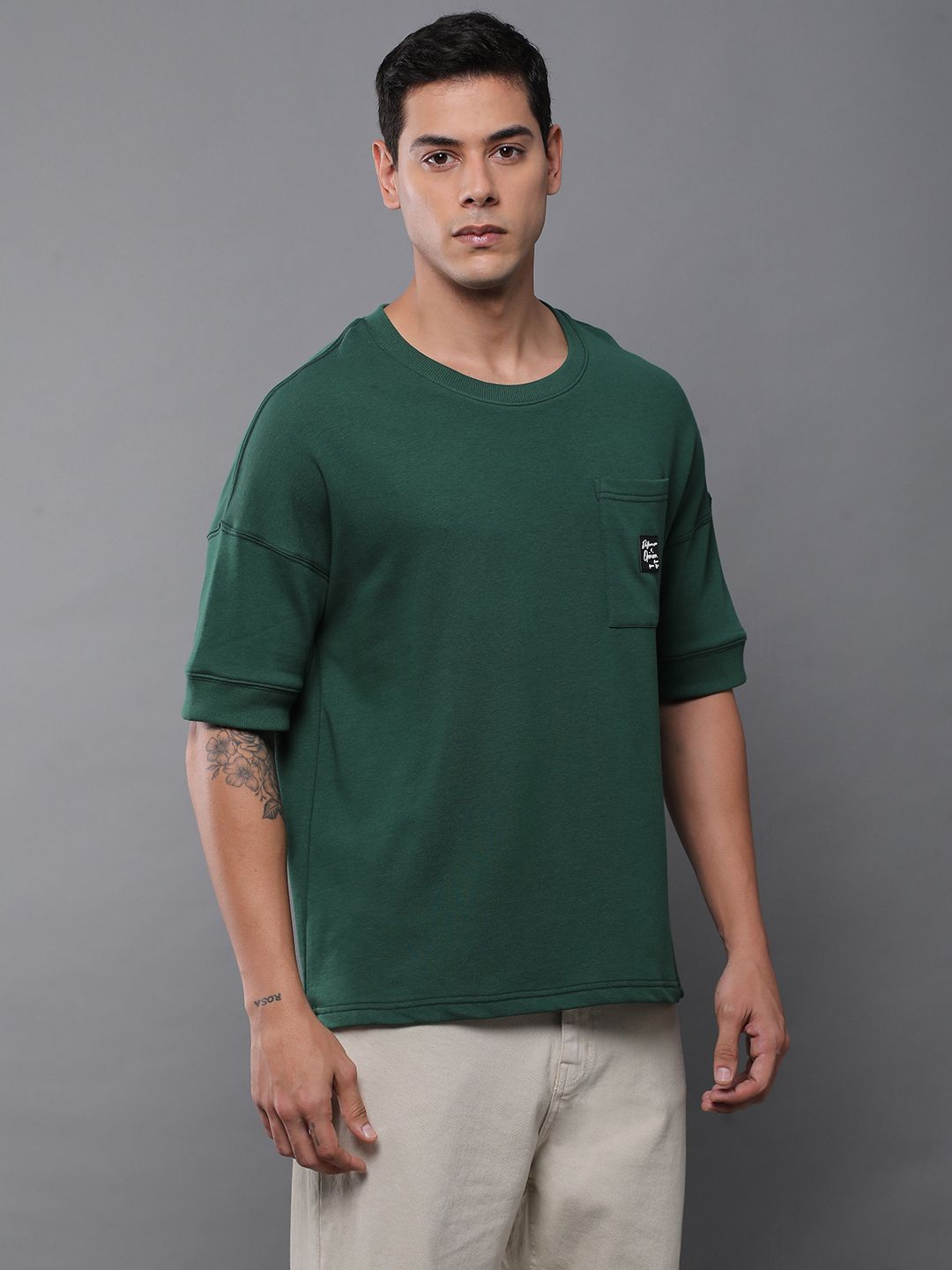 Difference of Opinion Men Oversized Drop Shoulder Ultra Soft Drapey Cotton T-Shirt
