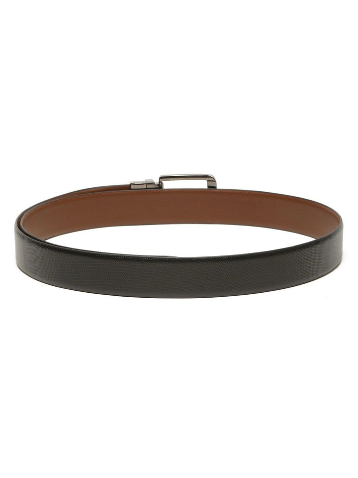 Teakwood Leathers Men Textured Leather Reversible Formal Belt
