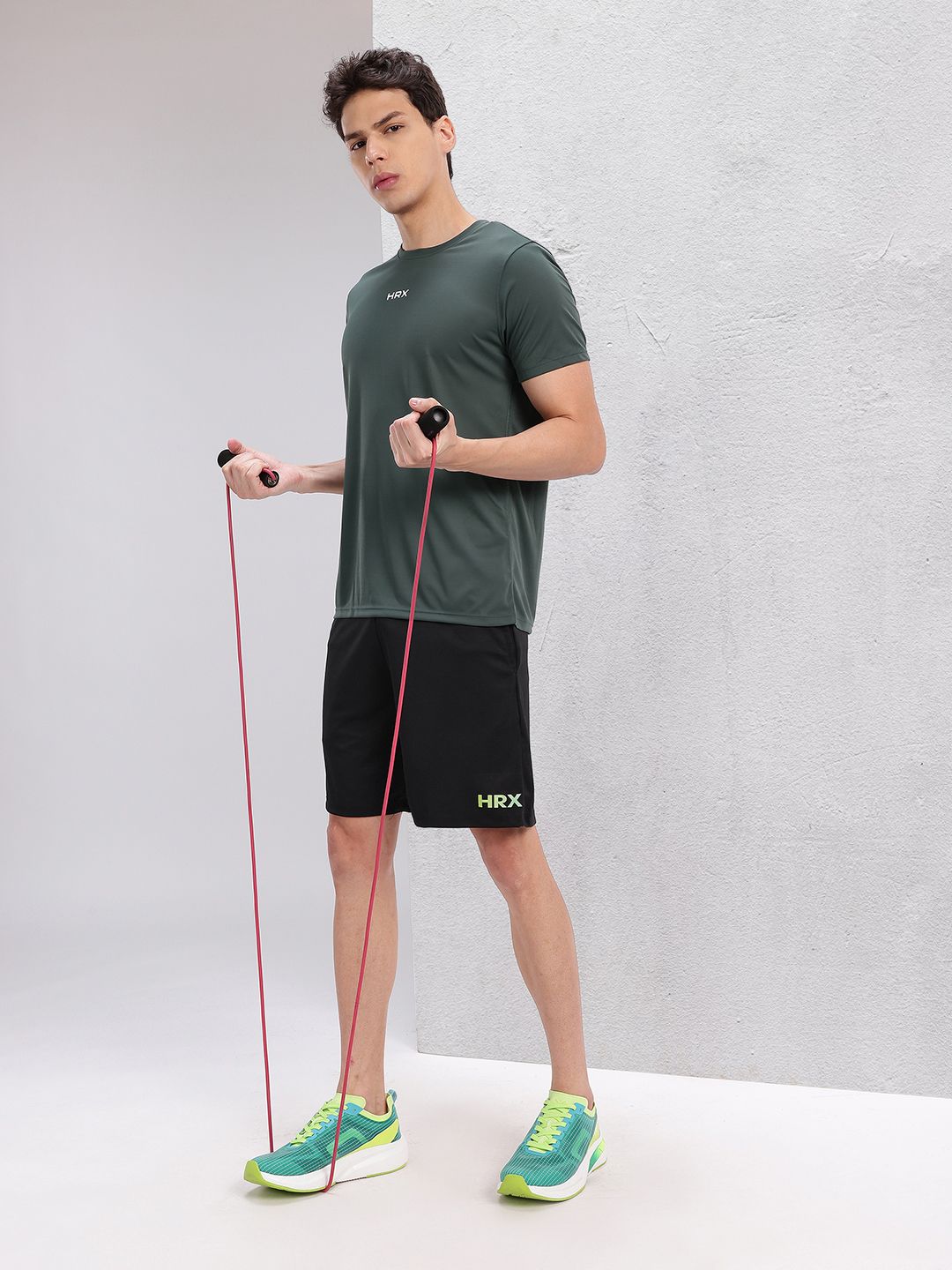 HRX by Hrithik Roshan Men Mid-Rise Training Shorts with Reflective Elements