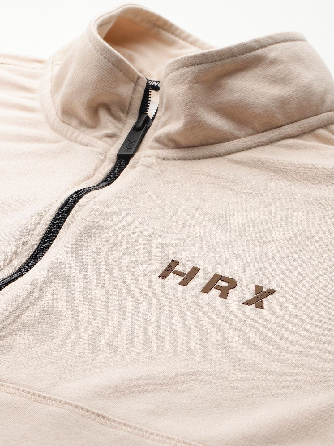 HRX by Hrithik Roshan Mock Collar Typography Printed Training Sweatshirt