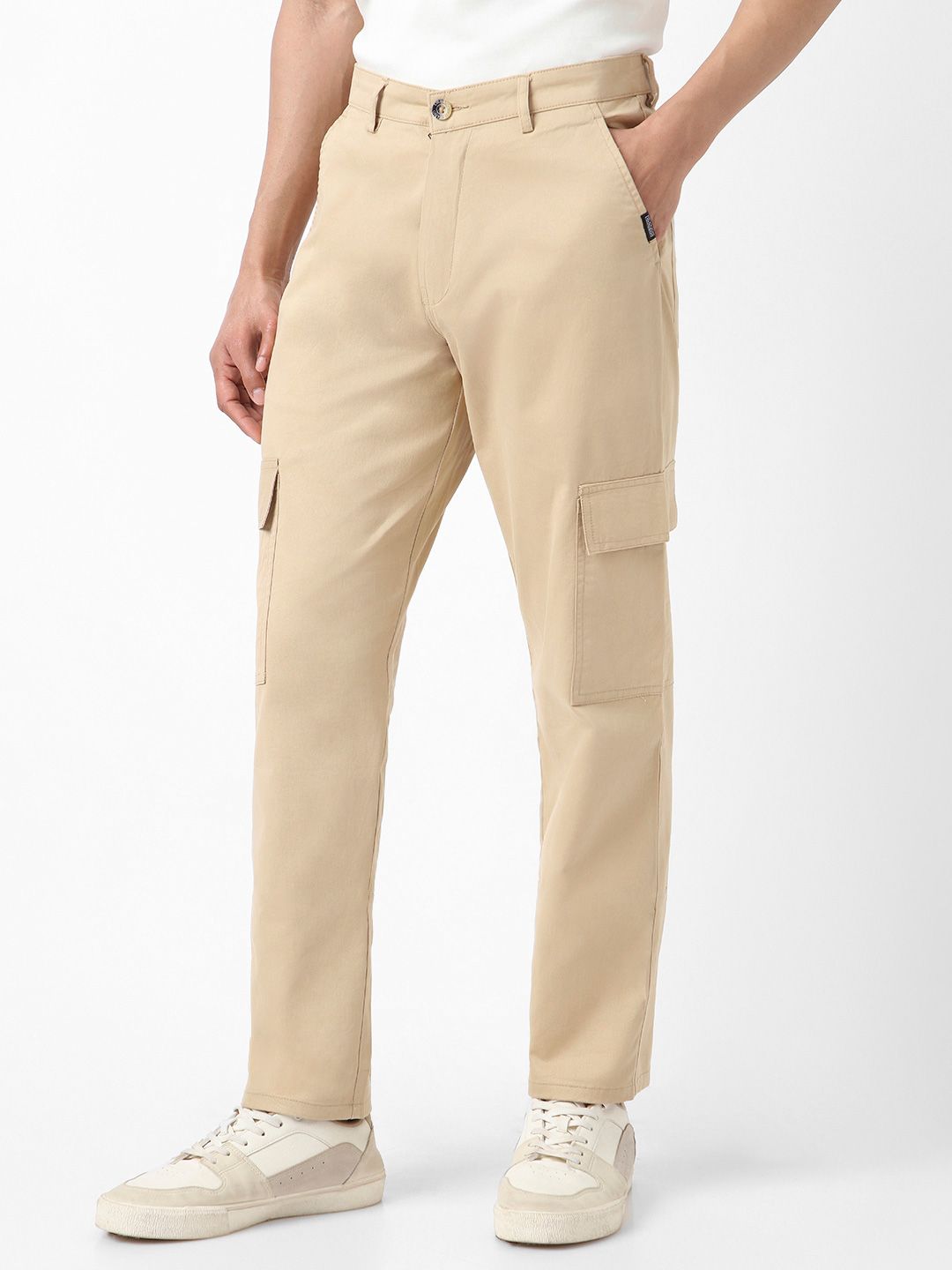 Urbano Fashion Men Regular Fit Solid Cargo Chino Pant with 6 Pockets Stretchable