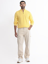 RARE RABBIT Men Troyo Solid Mock Collar Sweater