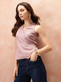 all about you Sleeveless Cotton Wrap Top