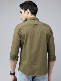 SPYKAR Pure Cotton Slim Fit Opaque Casual Shirt