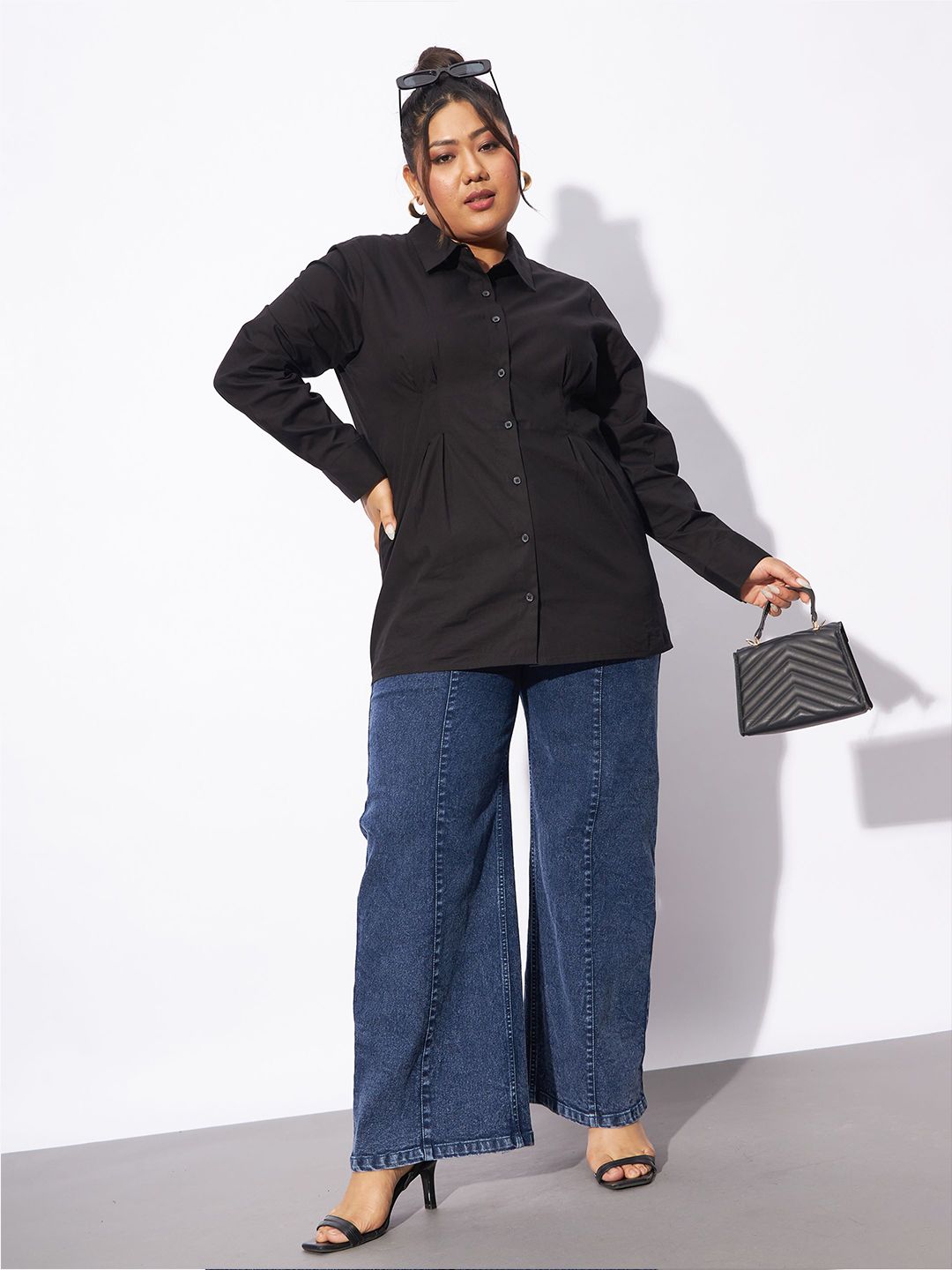 SASSAFRAS Curve Plus Size Pure Cotton Casual Shirt