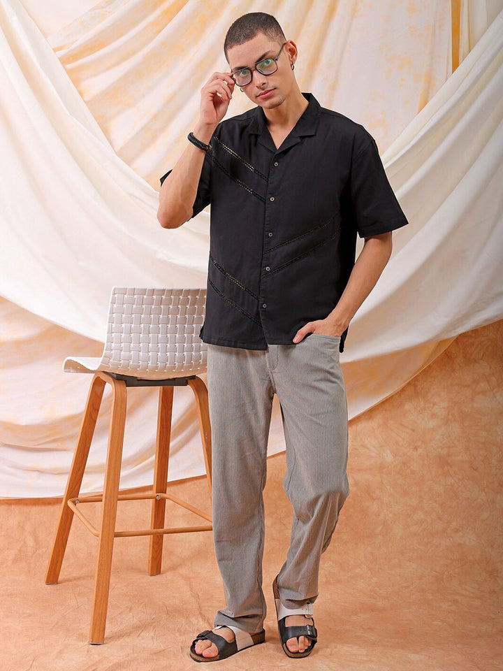 The Indian Garage Co Men Relaxed Fit Embroidery Resortwear Shirt