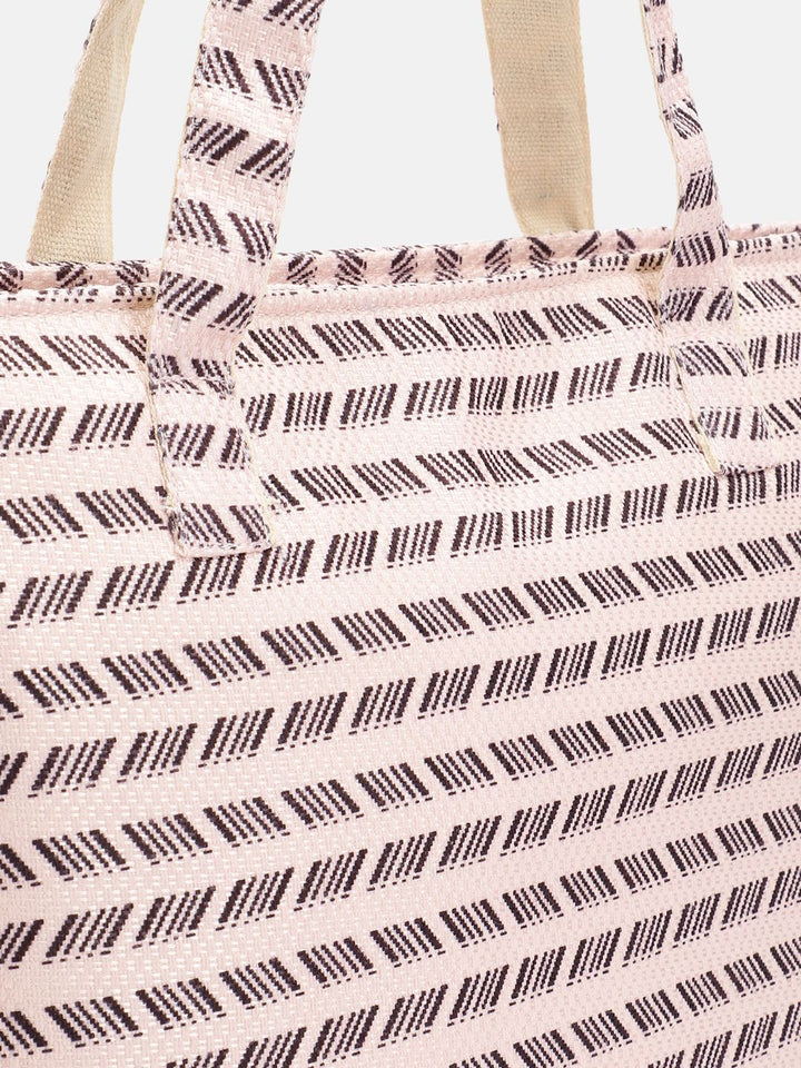 Anouk Geometric Self Design Structured Shoulder Bag