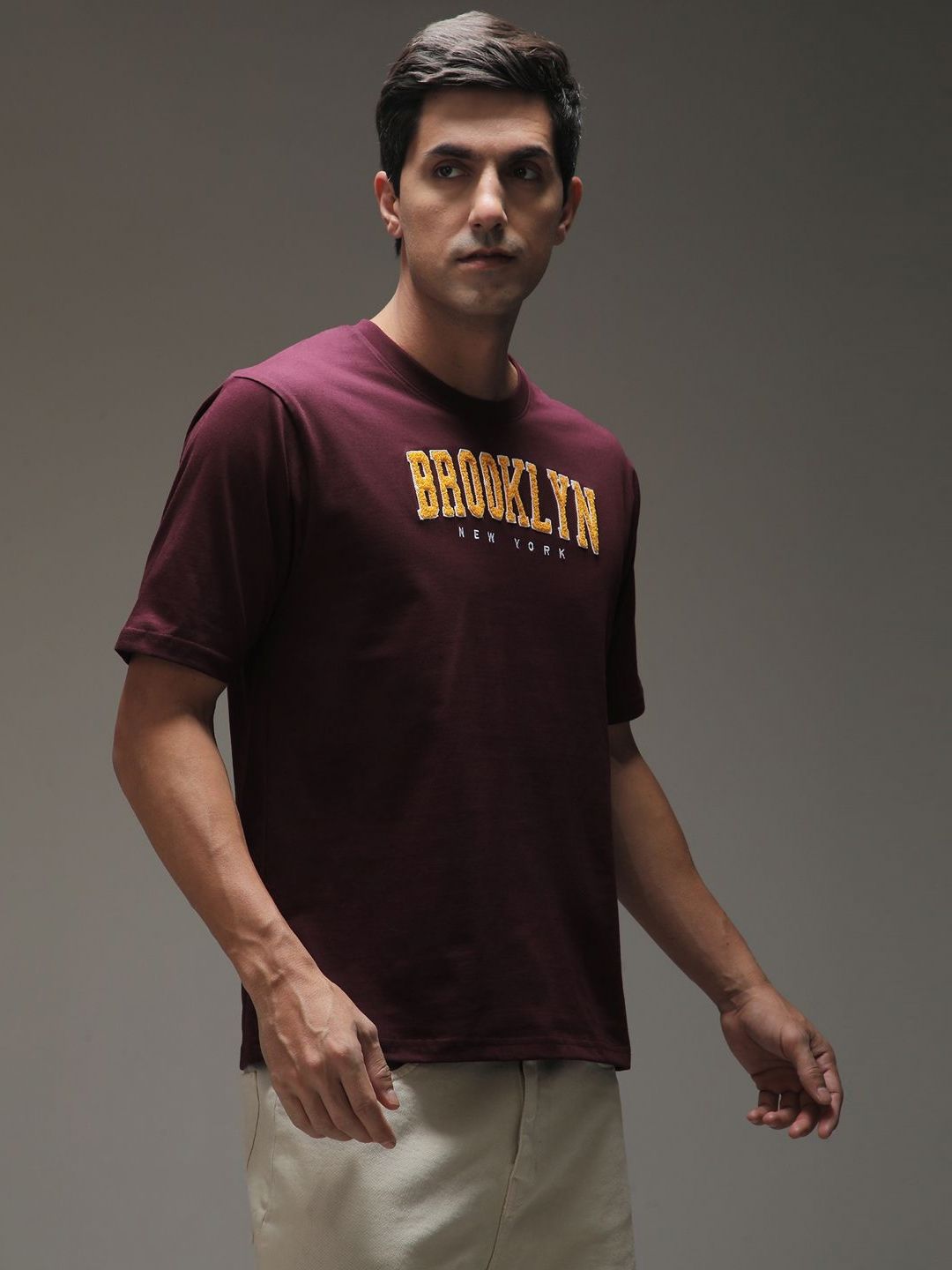 DILLINGER Mens Oversized Short Sleeve Varsity Printed Tshirt