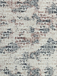 Angkasa Bandar Grey & Blue Geometric Printed Vintage Anti Carpet