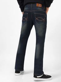 Urbano Fashion Men Bootcut Light Fade Clean Look Stretchable Jeans