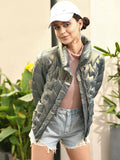 Jaket Puffer Kelabu Jalan 9 Wanita