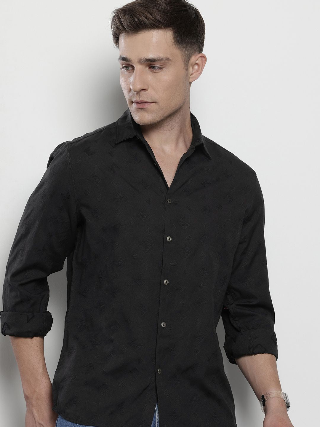 The Indian Garage Co Textured Casual Shirt