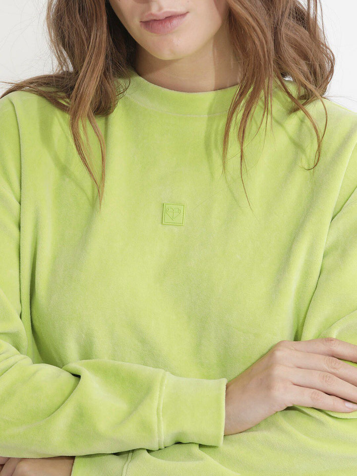 Rareism bulat leher kapas pullover sweatshirt