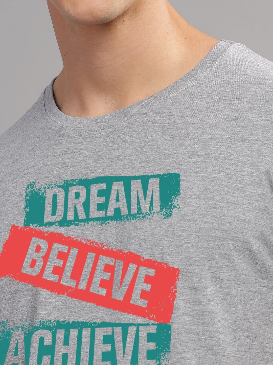 ADRO Men Typography Printed Raw Edge T-shirt