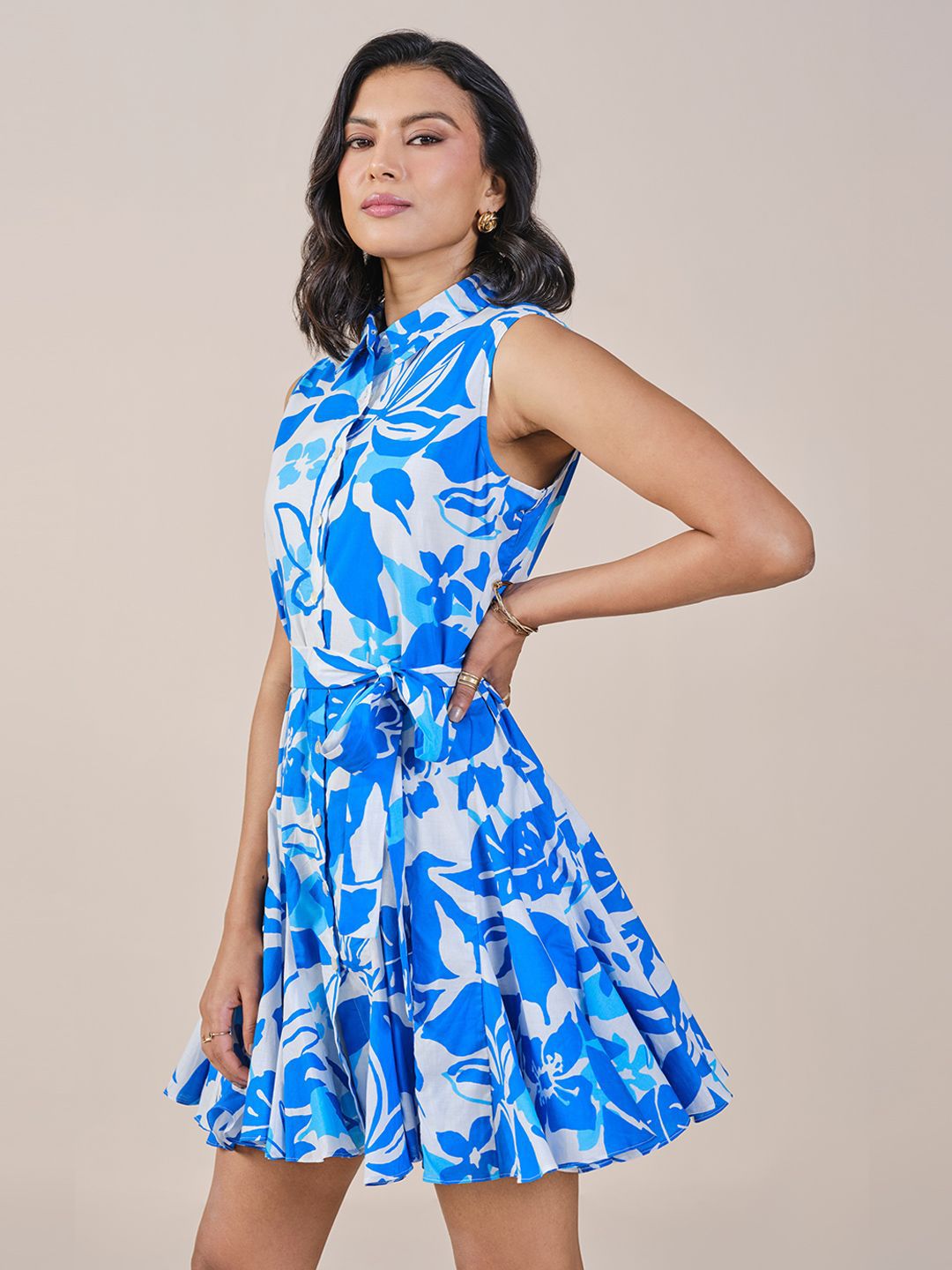 AND Women Floral Print Midi Wrap Dress