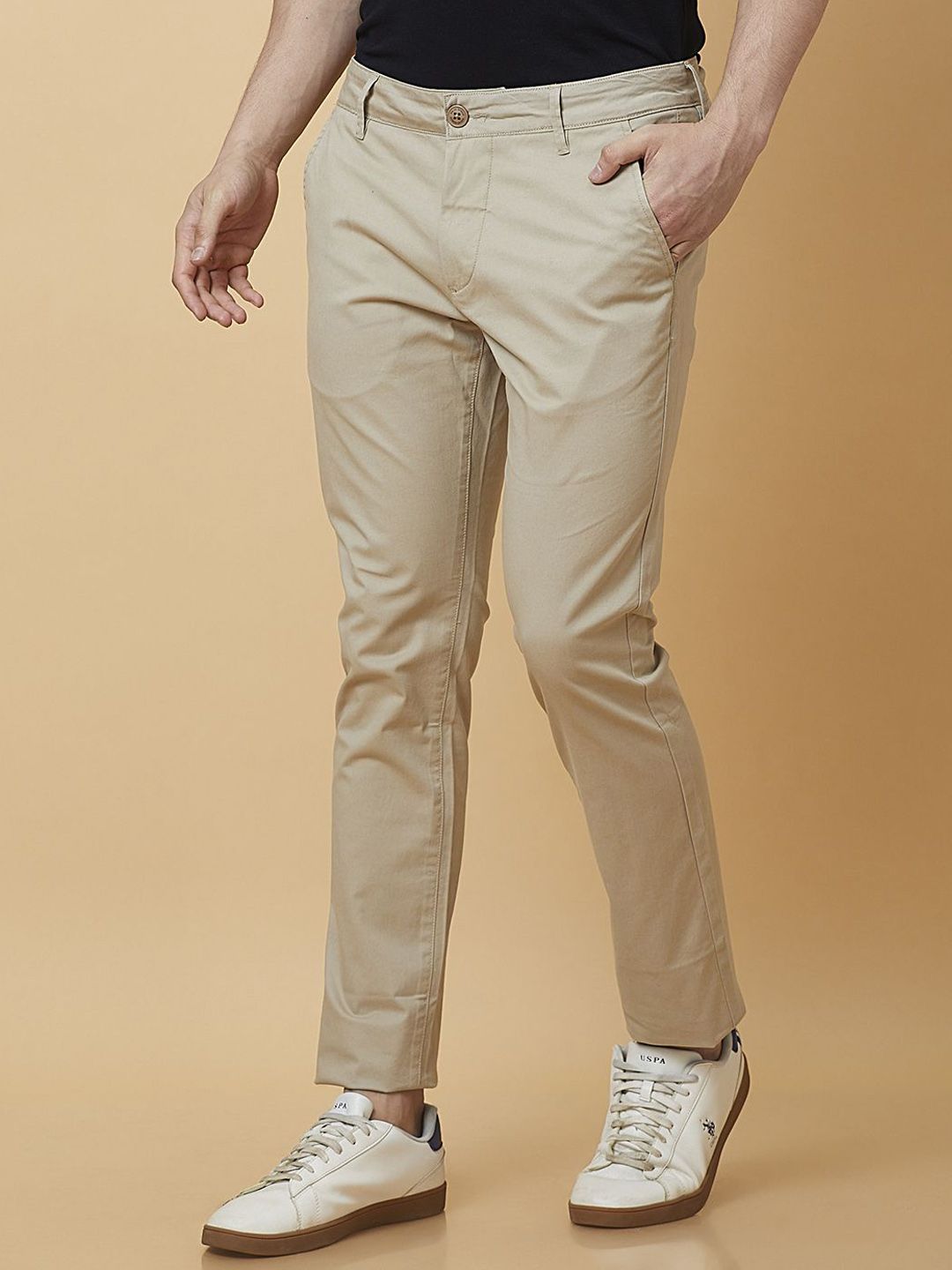 Being Human Men Slim Fit Chinos Trousers