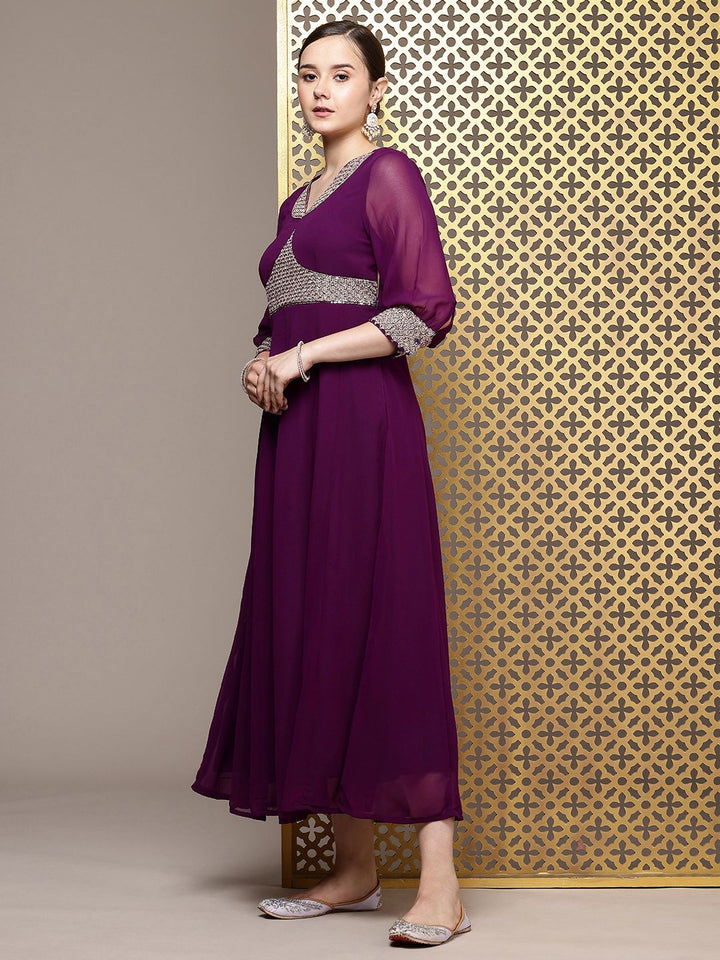 House of Pataudi Embellished A-Line Jashn Midi Party Dress