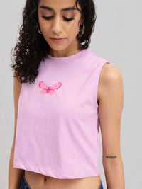 DressBerry Tranquility and Inner Peace Sleeveless Crop T-shirt