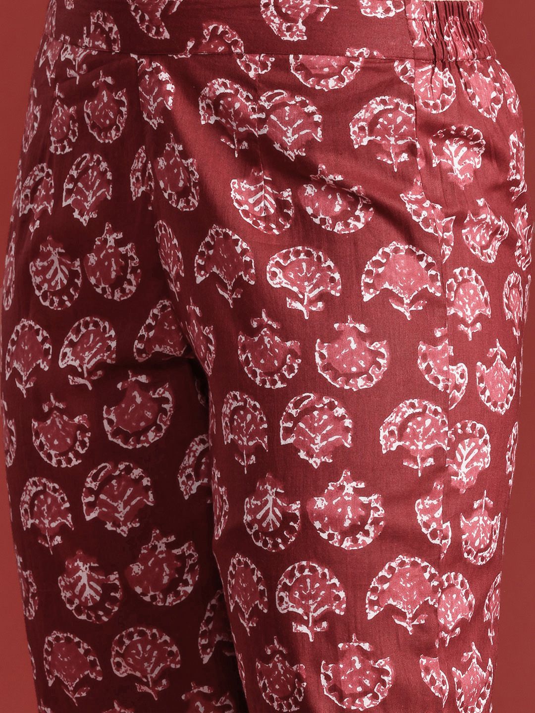 Anouk Women Ethnic Motifs Printed Pure Cotton Kurta with Trousers & Dupatta
