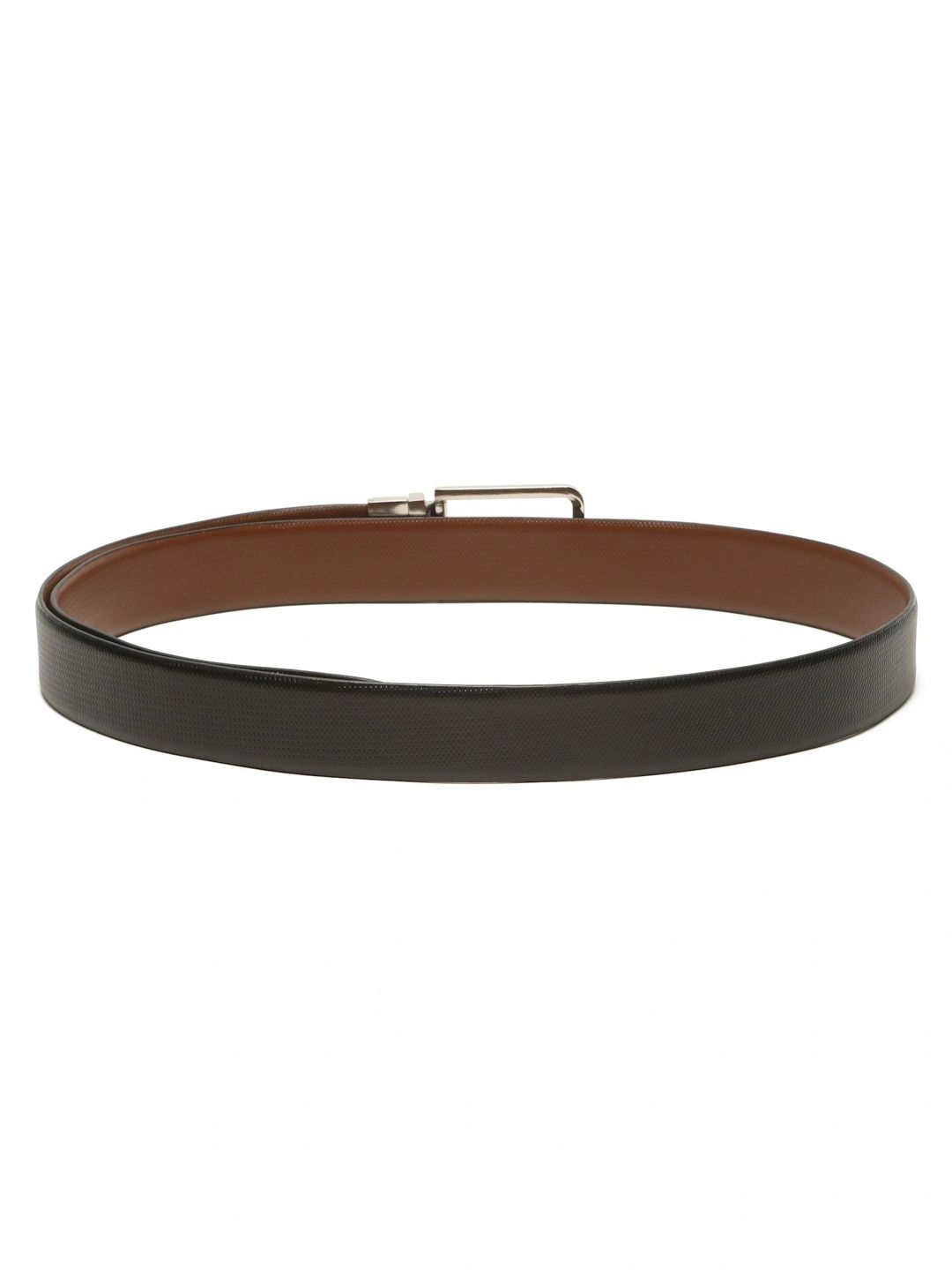 Teakwood Leathers Men Textured Leather Reversible Belt