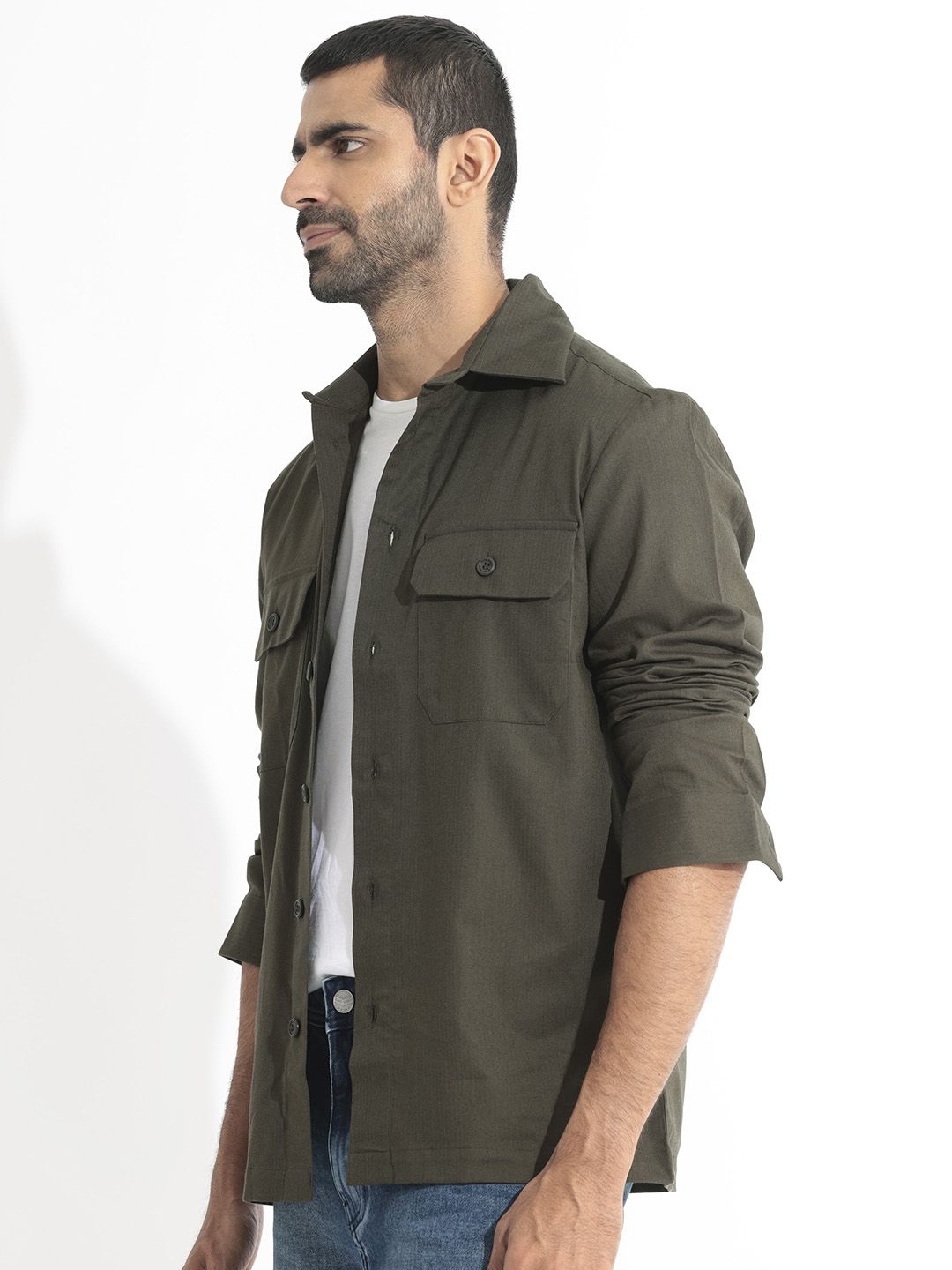 RARE RABBIT Men Lampil Slim Fit Opaque Cotton Shirt