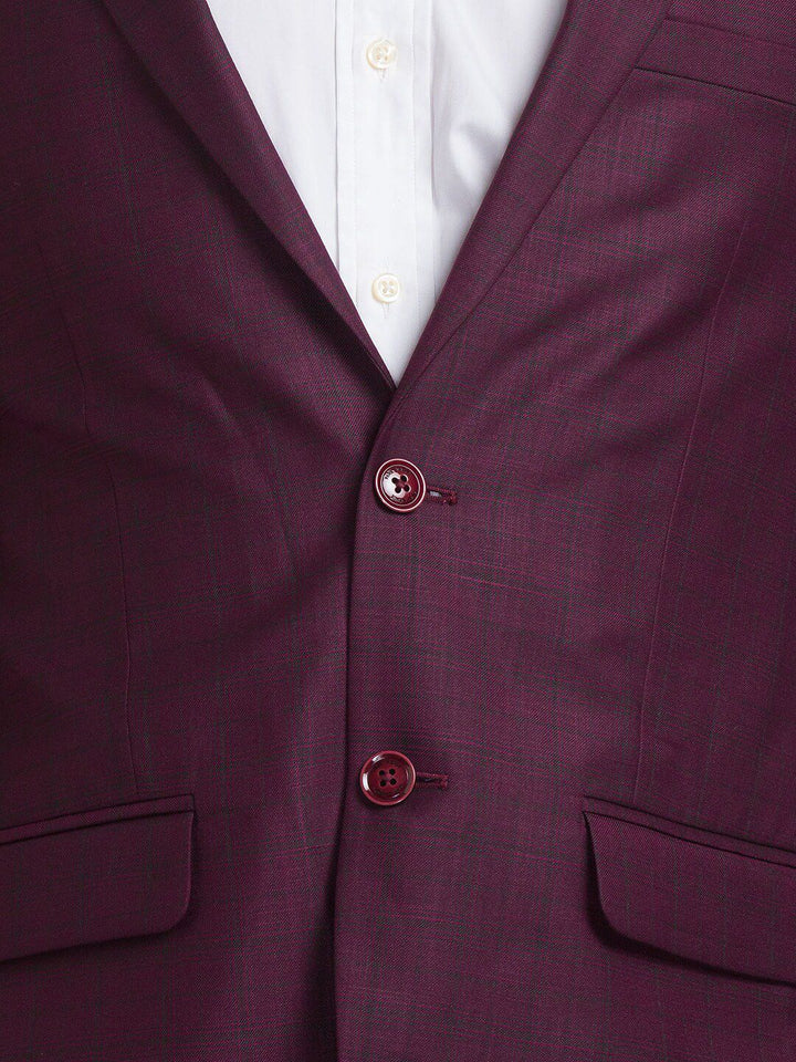 Park Avenue Men Checked Super 2 Piece Formal Suit