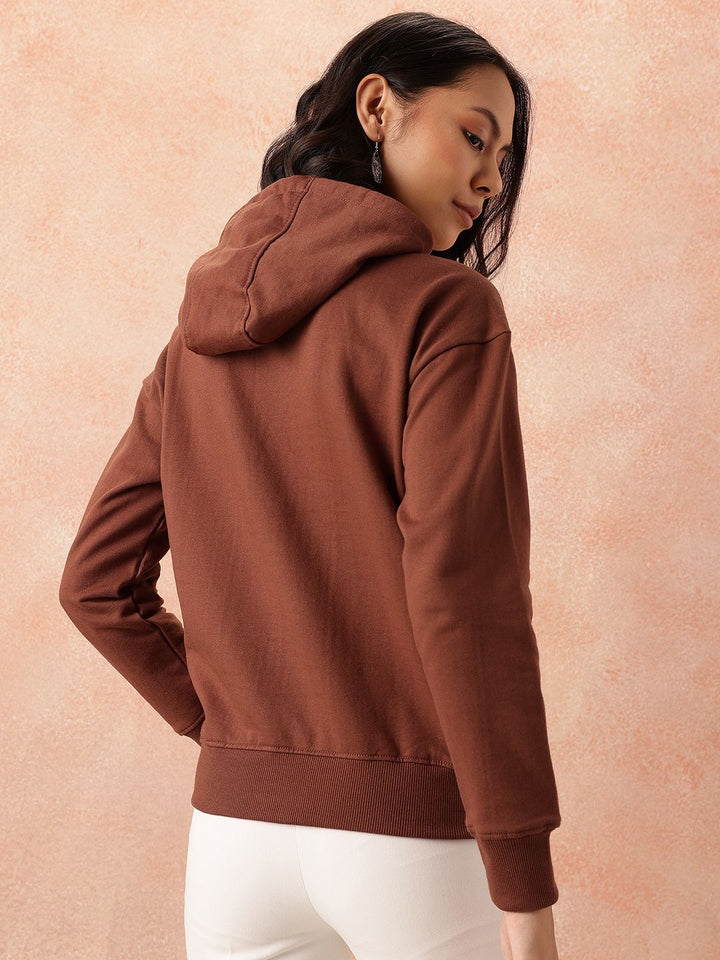 all about you Women Printed Hooded Sweatshirt
