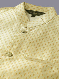 SOJANYA Embroidered Thread Work Kurta With Churidar With Nehru Jacket