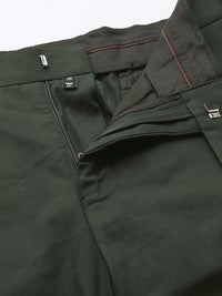 Park Avenue Men Self-Design Checked Formal Trousers