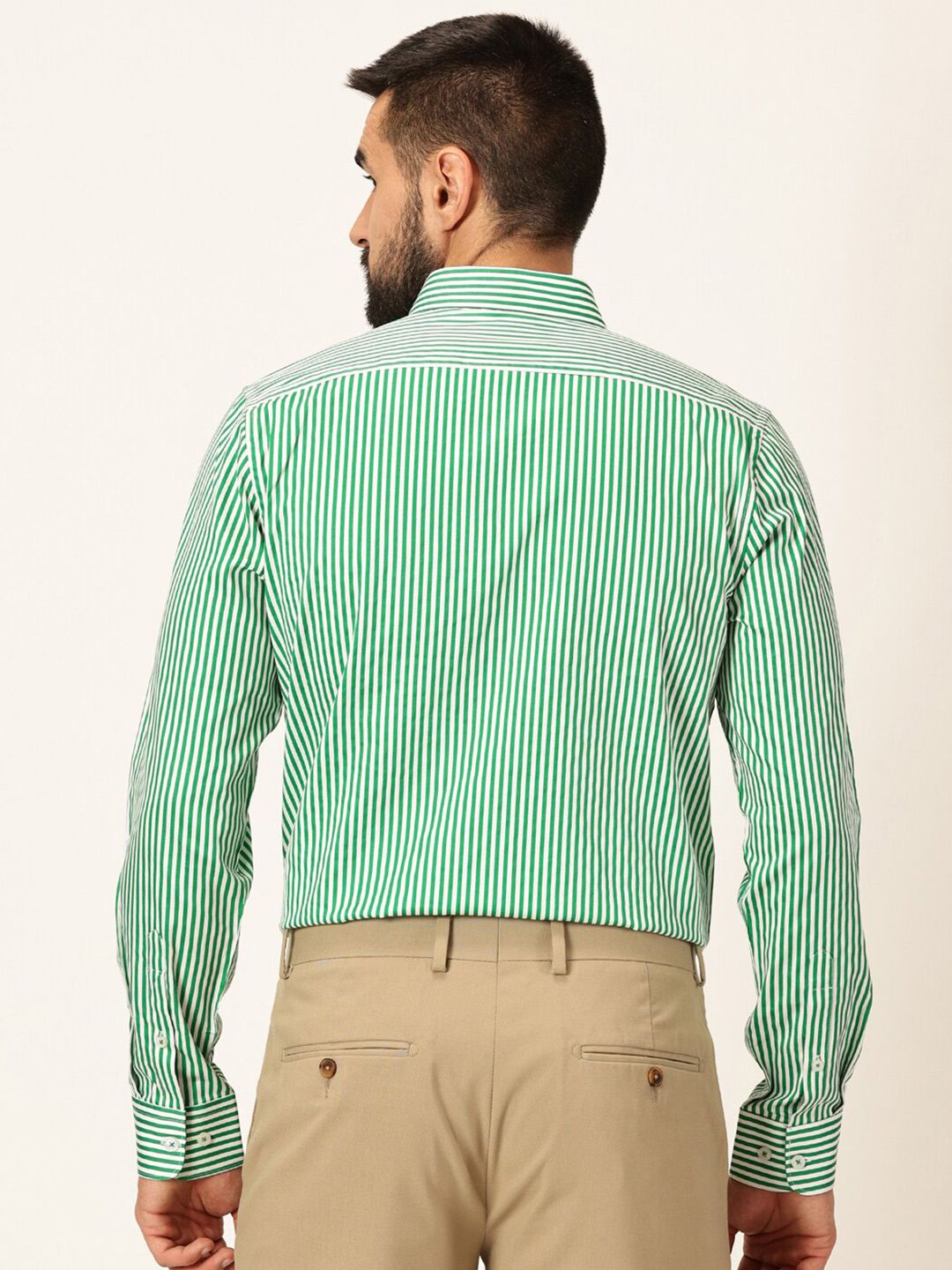 Thomas Scott Premium Striped Button-Down Collar Long Sleeves Formal Shirt