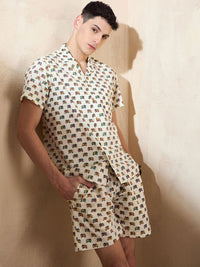 DENNISON Traditional Block Printed Oversized Co Ord Set