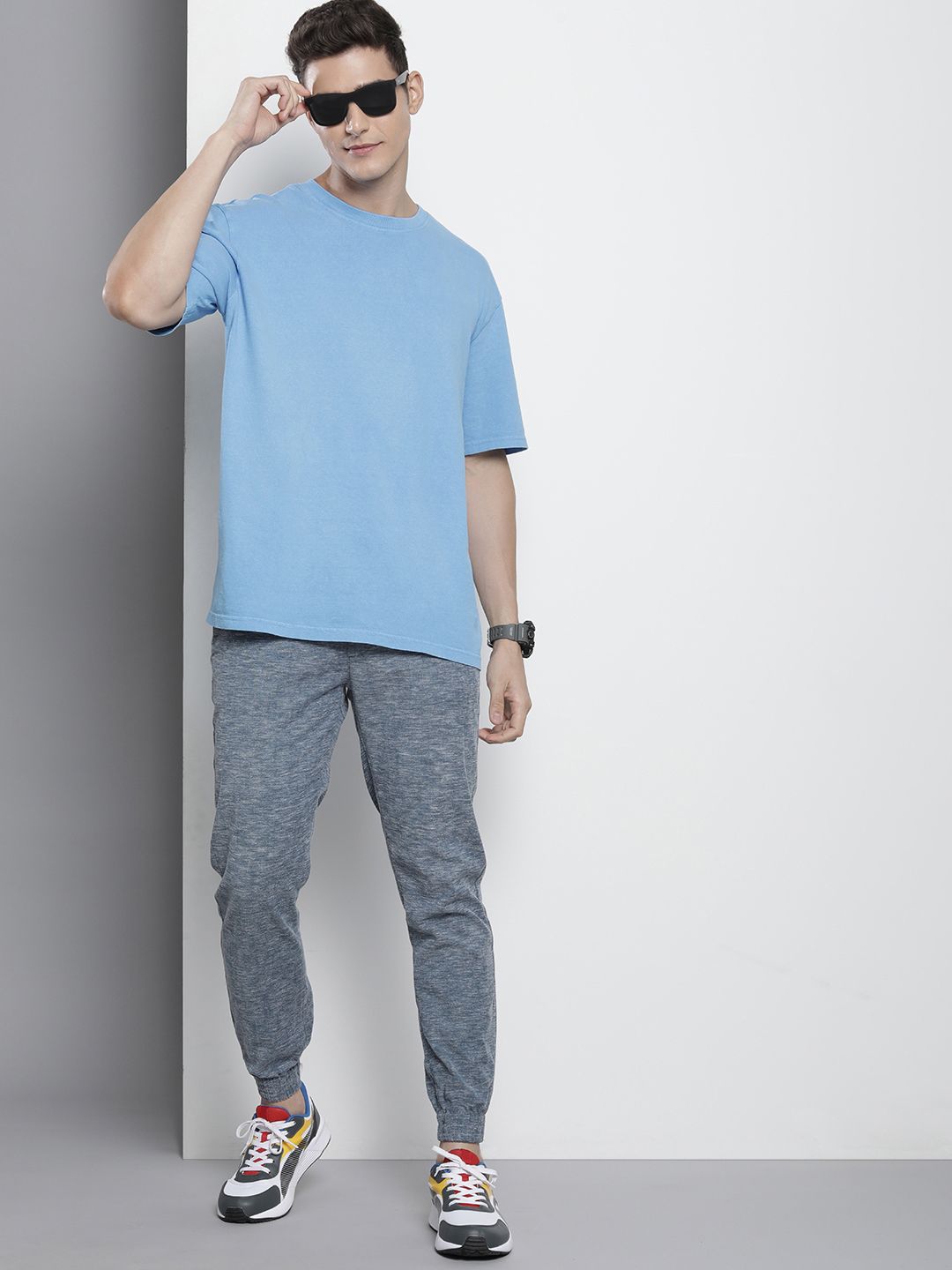The Indian Garage Co Men Mid-Rise Slim Fit Joggers
