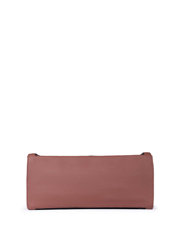 ZOUK Ethnic Motifs Printed Structured Jute Handheld Bag